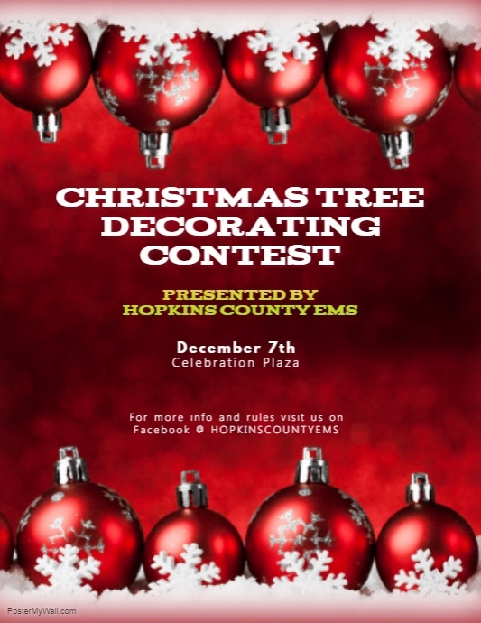 RESCHEDULED Christmas Tree Decorating Contest, Now December 10th 2018
