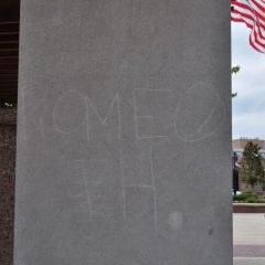 “Updated” Memorial Kiosk Vandalized