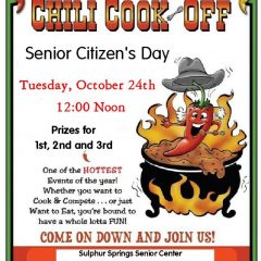 Senior Chili Cook Off: Contestants Needed