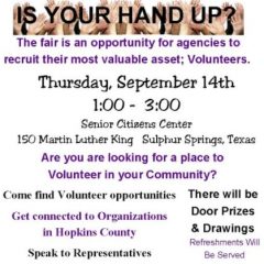 Senior Center Hosts Volunteer Fair-OPEN TO EVERYONE