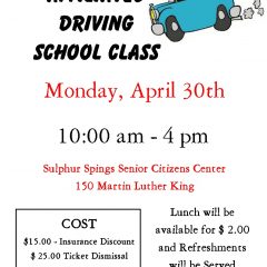 Affiliated Driving Class For All Ages: April 30th