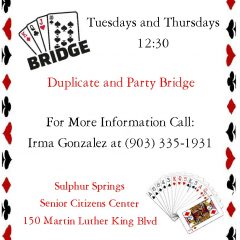 Interested in Playing Duplicate or Party Bridge?