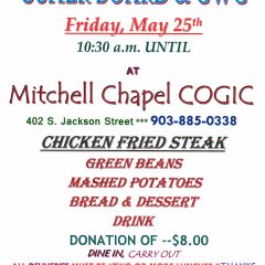 Mitchell Chapel COGIC, May 25th, 2018 Lunch