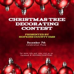 RESCHEDULED: Christmas Tree Decorating Contest, Now December 10th 2018