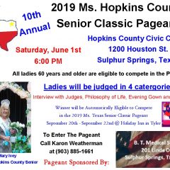 New Ms. Hopkins County Senior to be Chosen June 1, Registration Now Open