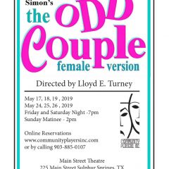 Community Players, Inc., presents, “Odd Couple”