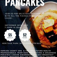 September 28 Pancake Fundraiser Will Benefit Childhood Cancer Victims