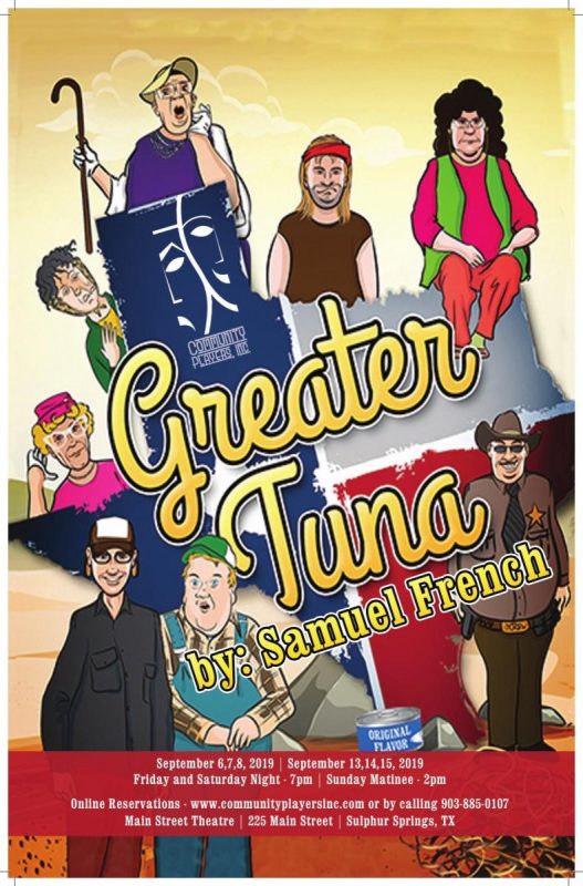 "Greater Tuna" Onstage at Main Street Theater in Six Performances Sept