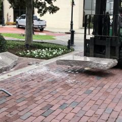 Update: Small Monument In Front of Hopkins County Courthouse Damaged Monday