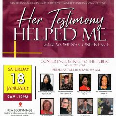 New Beginnings 2020 Women's Conference Will be Held January 18th