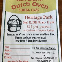 Learn the Pioneer Skill of Dutch Oven Cooking! Sign Up Now for Sept. 12 Class