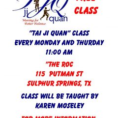 New Tai Ji Quan Class for Local Seniors at The Roc