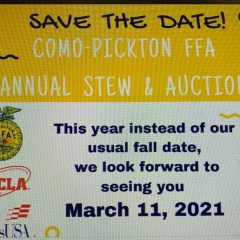 Como Pickton FFA Stew n Auction Postponed til 2021