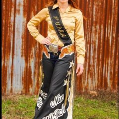 Miss UPRA Sarah Dalton, Former Winnsboro Rodeo Royalty, Appears at Finals Along with Miss Teen UPRA