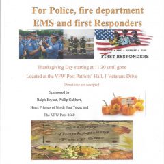 VFW To Offer Free Lunch to First Responders, Needy on Thanksgiving Day