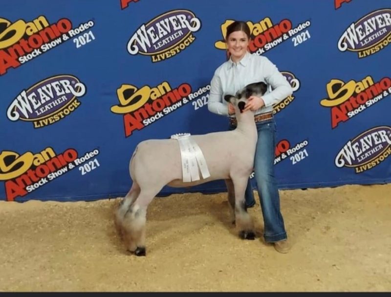 SSHS FFA Annie Horton's Lamb Wins at San Antonio Show, Earns Place in