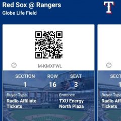 Texas Ranger Ticket Giveaways Start Next Week