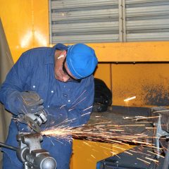 A Student in the Paris Junior College Welding Program