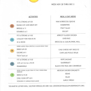 Meal A Day Menu And Senior Citizens Center Calendar for Nov. 29-Dec. 2, 2022