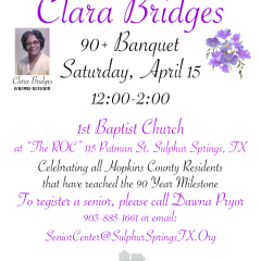 19th Annual Carla Bridges 90+ Banquet