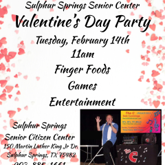 Sulphur Springs Senior Center Valentine’s Day Party