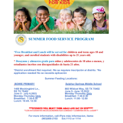 SSISD Healthy Summer Meals For Kids