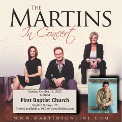 The Martins in Concert with Special Guest Mickey Bell October 15