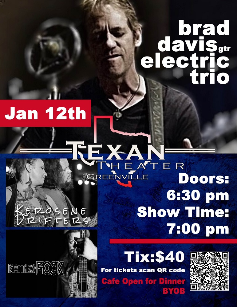 Brad Davis January 12th at Texan Theater