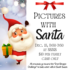 Santa Will Make a Stop at Sulphur Springs Middle School December 13th for Pictures