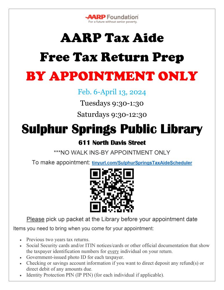 AARP TaxAide Sign Up Information for 2024 Ksst Radio