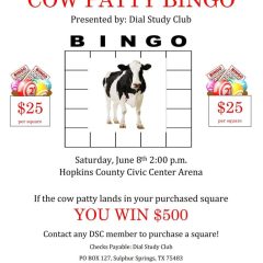 It’s Back: Cow Patty Bingo