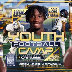 Youth Football Camp June 30th, 2024