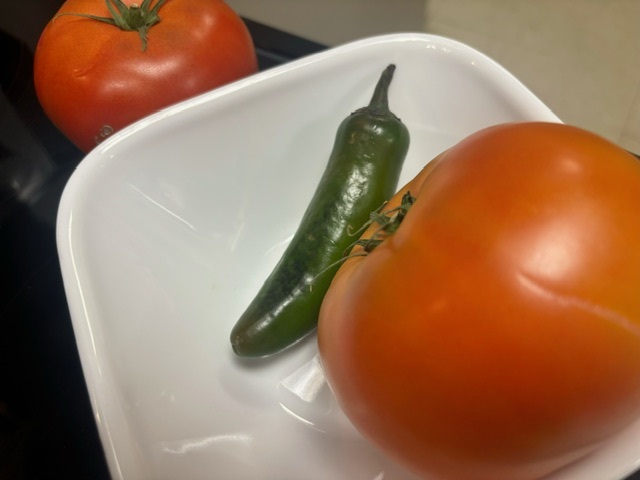 pic of jalapeno and tomatoes by Matt Janson