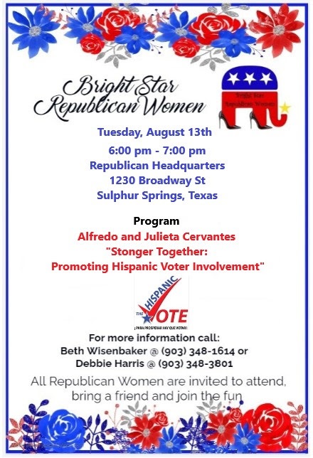 Bright Star Republican Women August Meeting