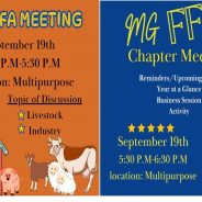 The Next Miller Grove FFA Meetings are Scheduled for September 19th