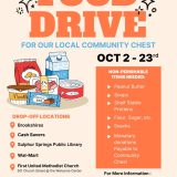 Learn About the Food Drive for Community Chest on this Second Cup Of Coffee