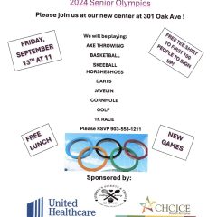 Sulphur Springs Senior Citizens Center 2024 Olympics to Take Place September 13th