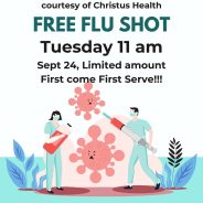 Christus Health Will Offer Flu Shots September 24th at the Senior Citizens Activity Center