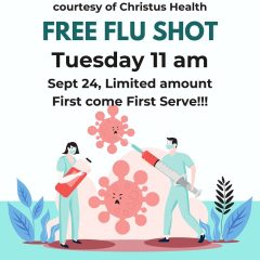 Christus Health Will Offer Flu Shots September 24th at the Senior Citizens Activity Center