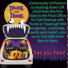 Tabernacle Baptist Church Pickton Announces 2024 Fall Festival with Trunk or Treating October 26th