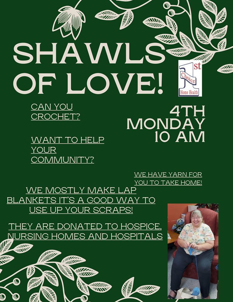 Sulphur Springs Senior Citizens Activity Center Shawls of Love