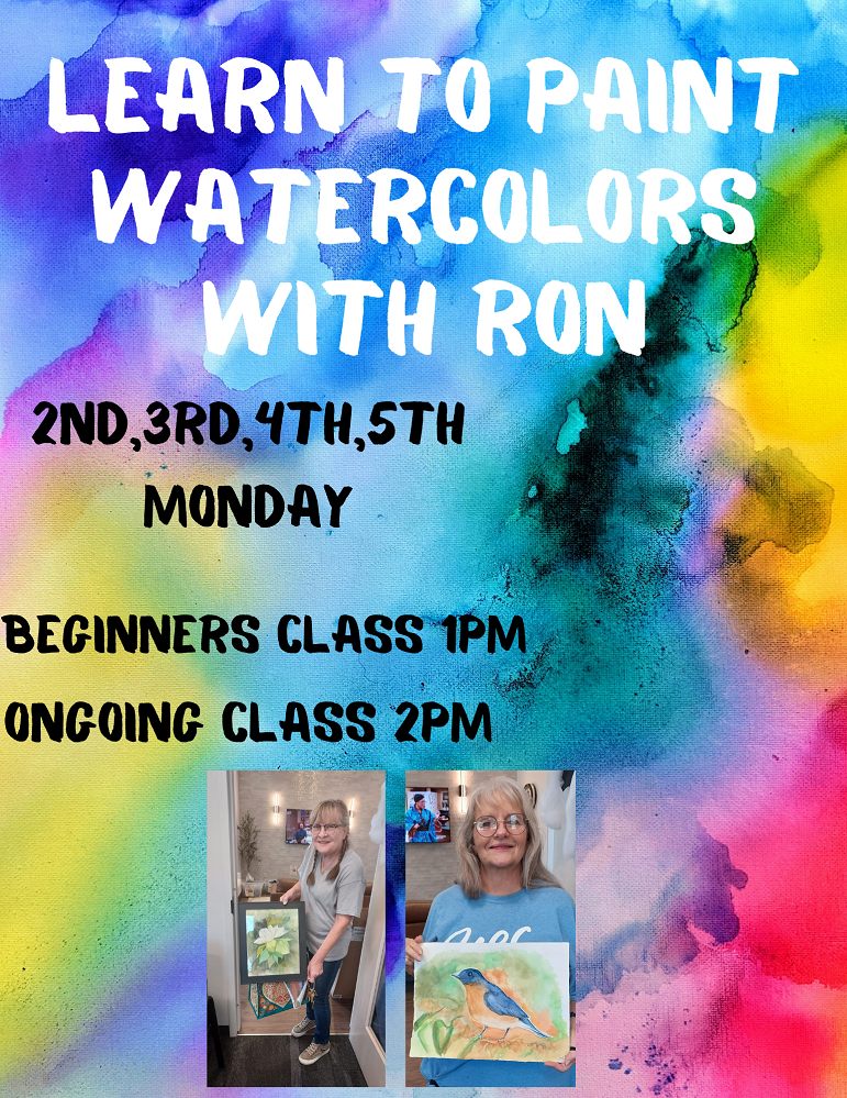 Sulphur Springs Senior Citizens Activity Center watercolors with ron