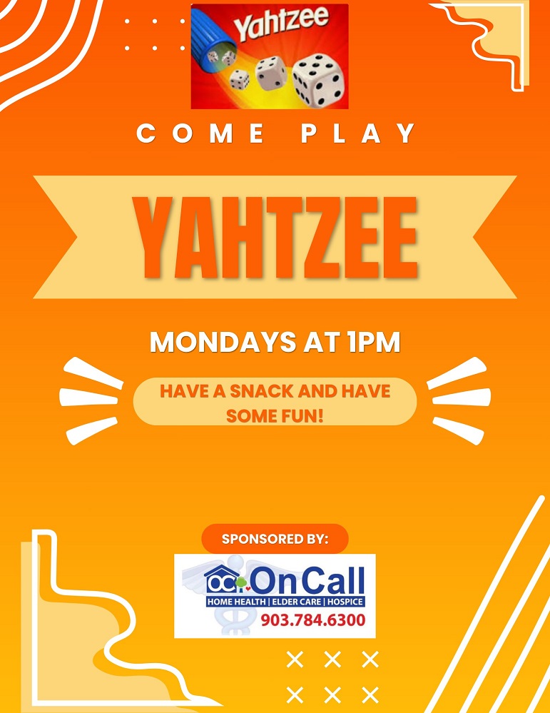 Sulphur Springs Senior Citizens Activity Center yahtzee Mondays