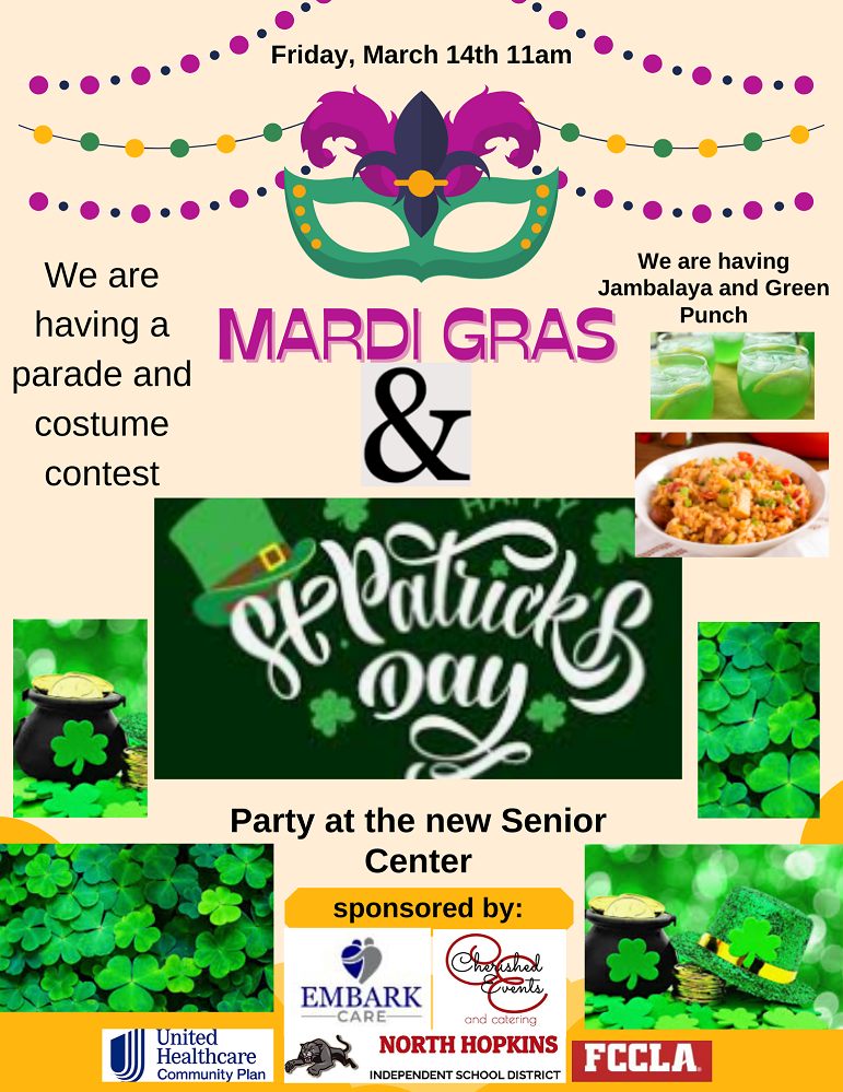 mardigras March 2025 Sr Center