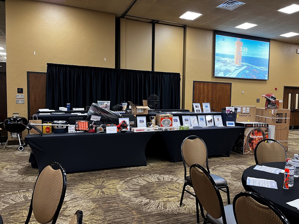 Photo: Last year’s room set-up shows the array of prizes that the Hopkins County Health Care Foundation’s Mingo players took home. This year Mingo will be held on April 10. Sponsorships ranging from $2,500 to $250 are available.