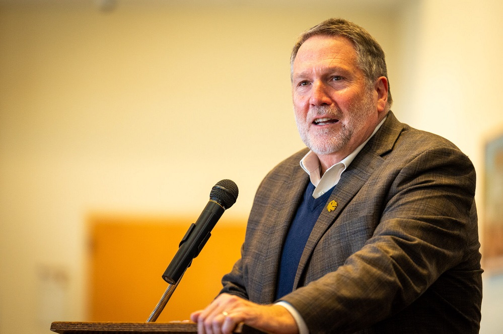 Dr. James Hallmark from the A&M System speaks at the Celebration of Research Excellence | East Texas A&M Office of Marketing and Communications