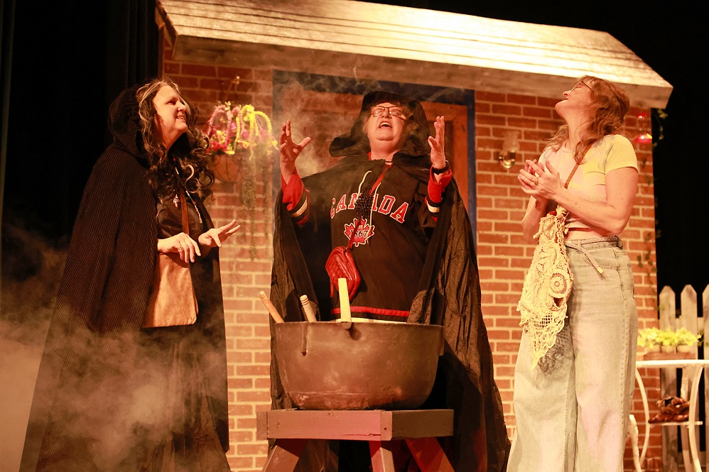 Macbeth Witches: Witches perform the famous cauldron scene from "Macbeth." From left are Celia Ann Stogner, Lisa Martin, and Tabitha Mularkey.